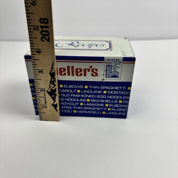 Vintage MUELLER'S PASTA Tin Metal Recipe Box Dated 1980 With Recipe Cards - Picture 15 of 16